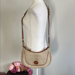 Dooney & Bourke Beige and Brown Crossbody Bag